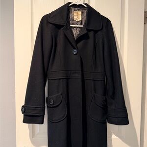 Tulle Black Trench Coat for Women